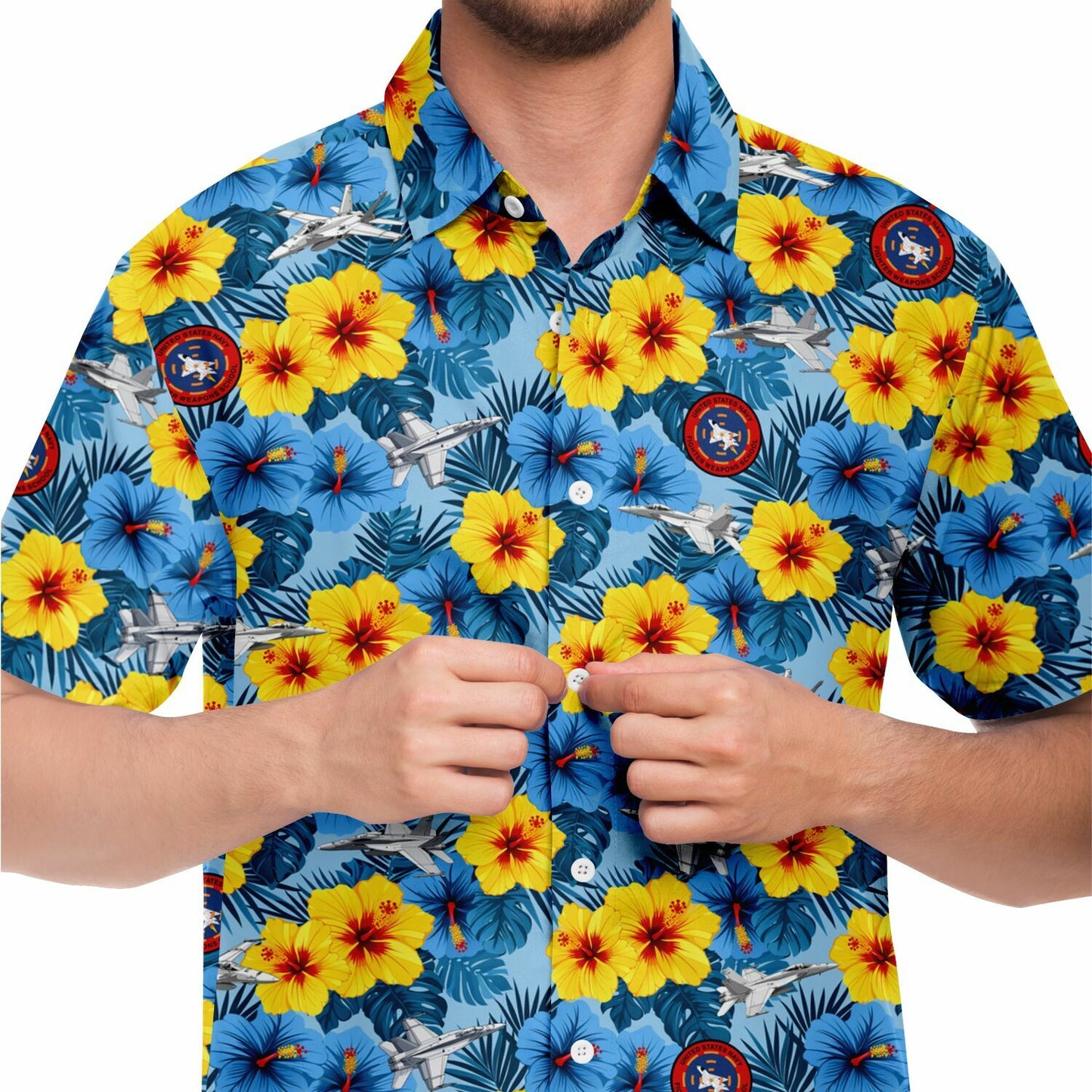 TOPGUN Hawaiian Men's Short Sleeve Button Down Shirt