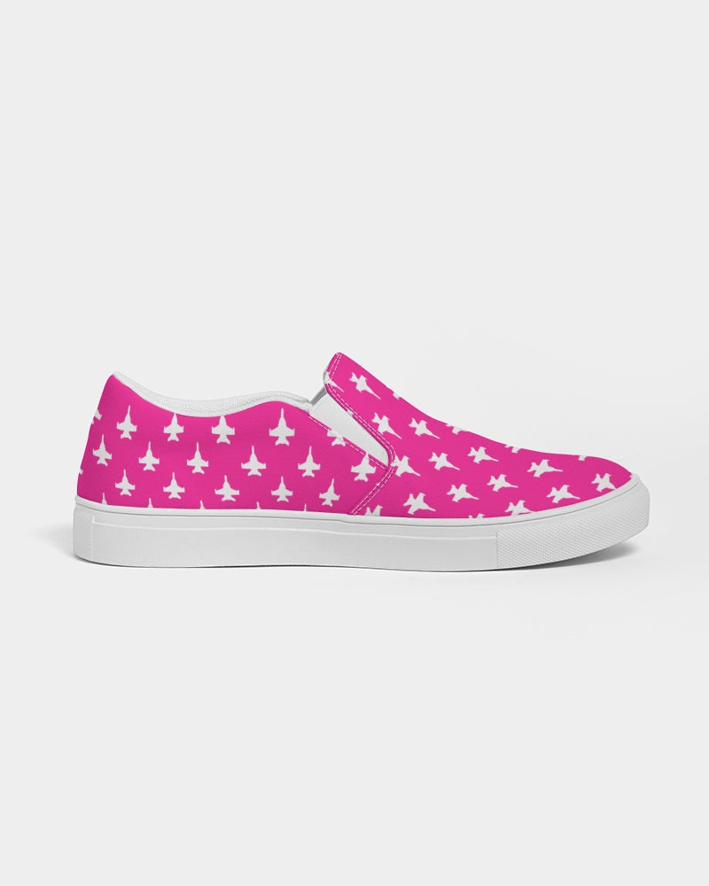 Hot Pink F-18 super shoes stroked good ff1694 Women's Slip-On Canvas Shoe