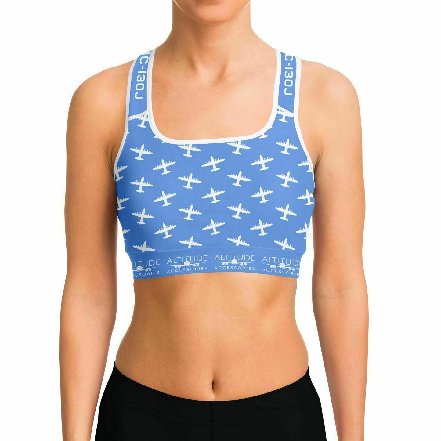 HC-130J Bridget Ladd Large #43 and #6 BOLD Womens Sports Bra