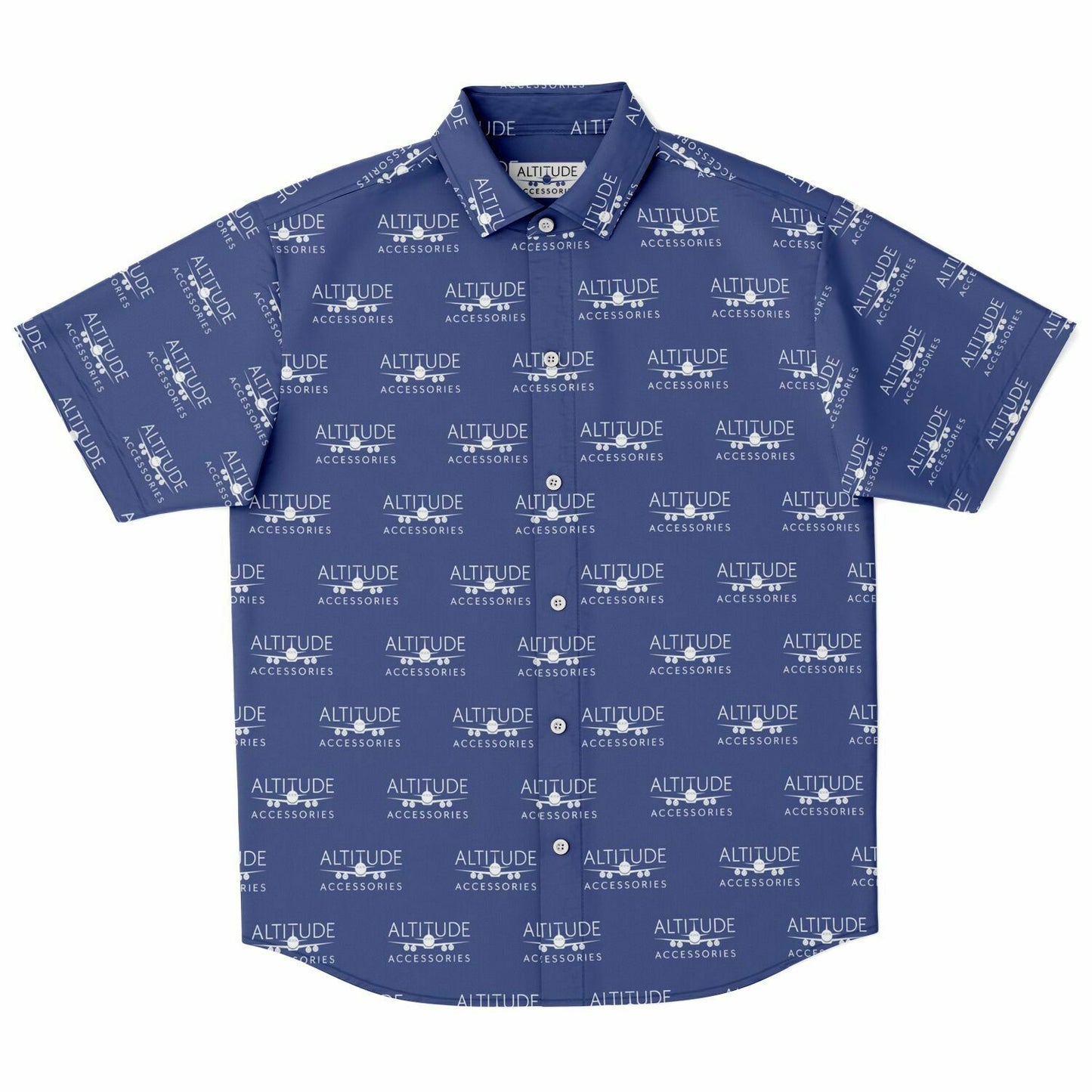 Mens Short Sleeve Button Down Shirt - AOP