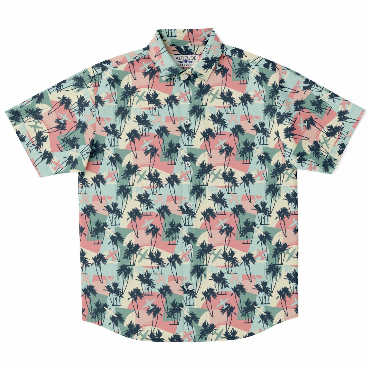 C-130 Retro Old School Short Sleeve Button Down Shirt