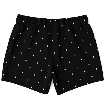 F-18 Black and White Mens Swim Trunks