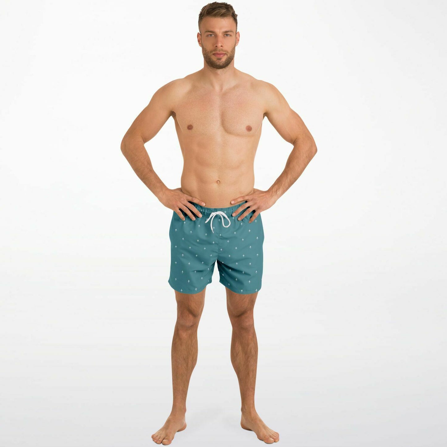Boeing 747 stroked Mary Grace Moser Medium Swim Trunks Men - #52 and white