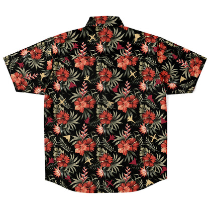 Grim Reapers '4 plane' Short Sleeve Button Down Shirt