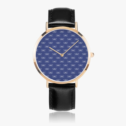 Leather Strap Quartz Watch (Rose Gold)