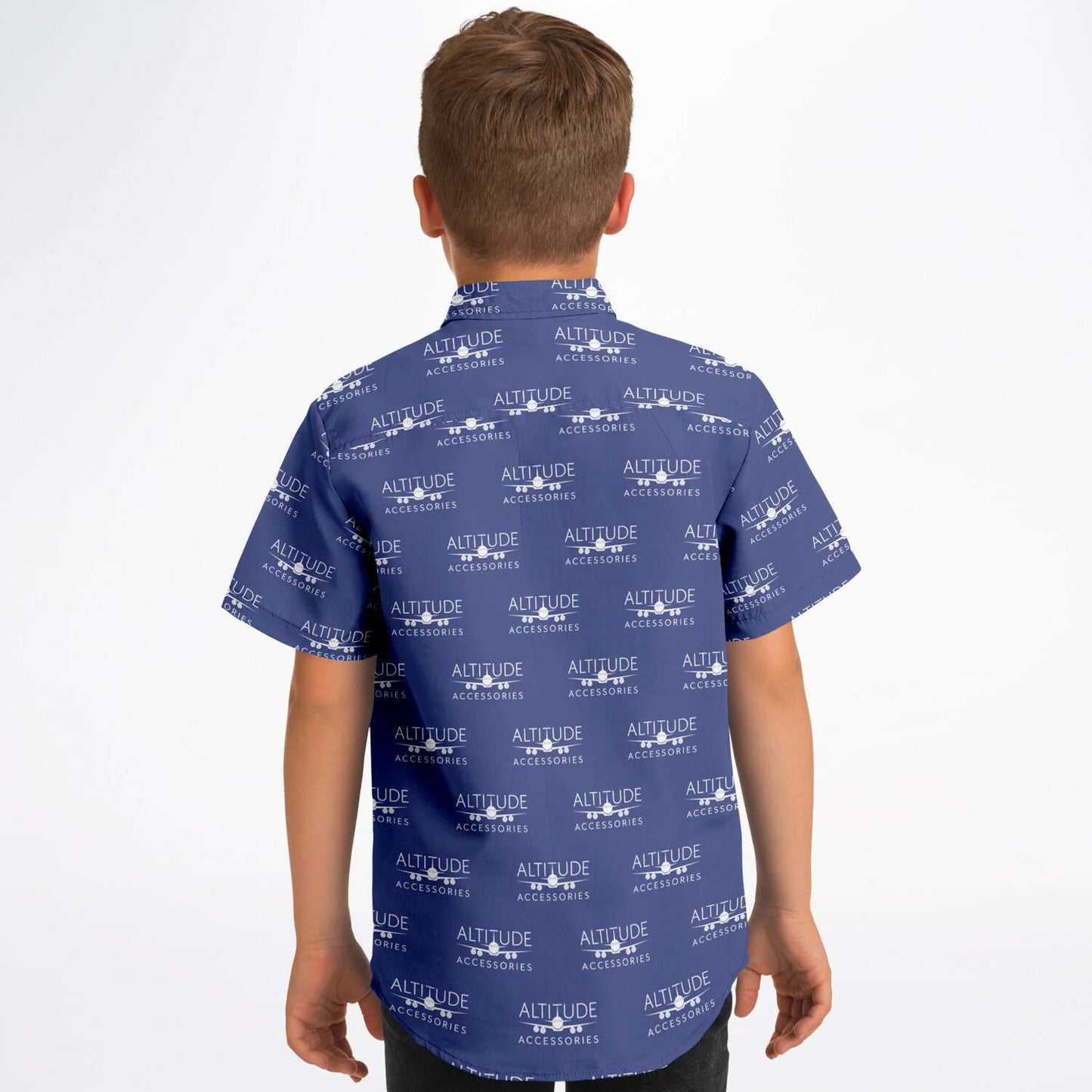 Kids/Youth Short Sleeve Button Down Shirt - AOP