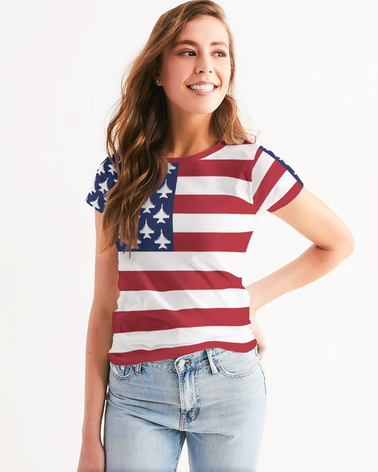 Growler American Flag Women's All-Over Print Tee