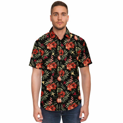 Grim Reapers '4 plane' Short Sleeve Button Down Shirt