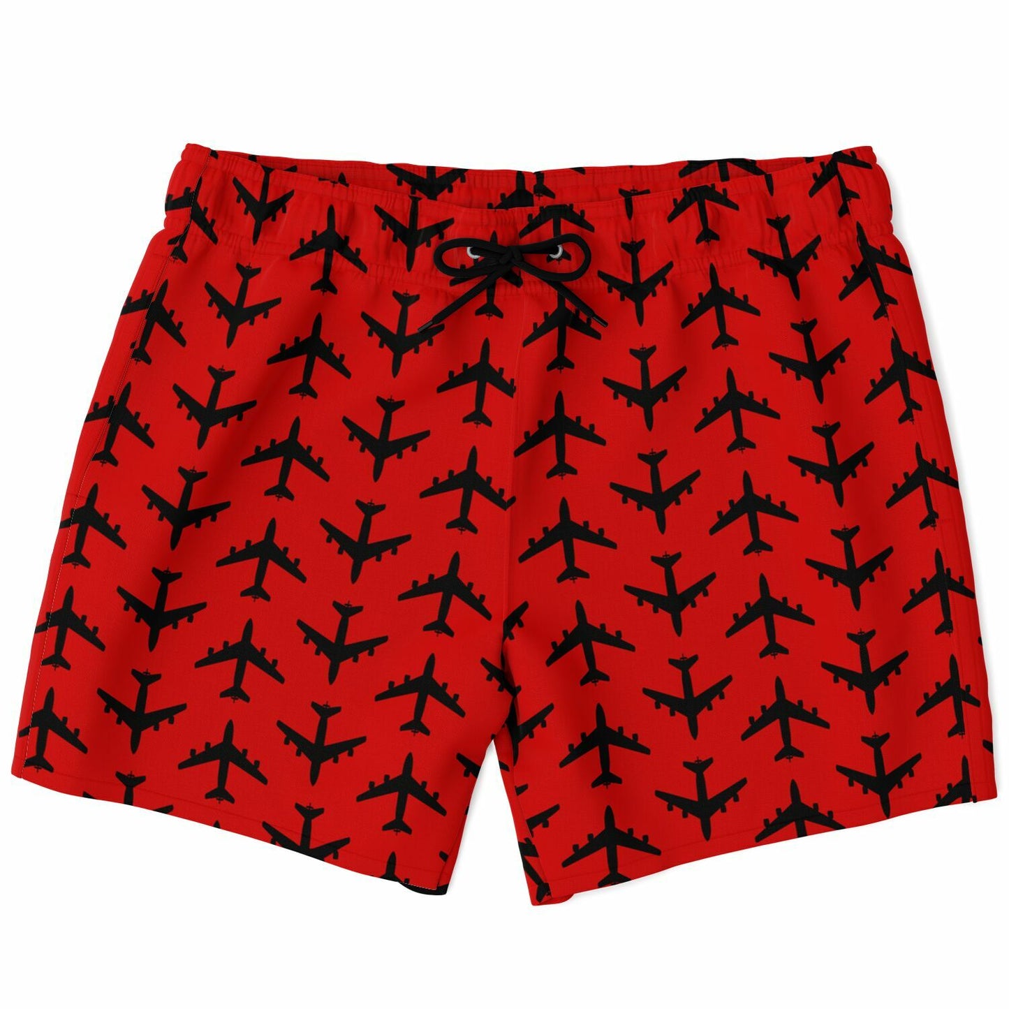 KC-135 (with boom) BOLD Mens Swim Trunks  #48 and black
