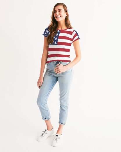 Growler American Flag Women's All-Over Print Tee