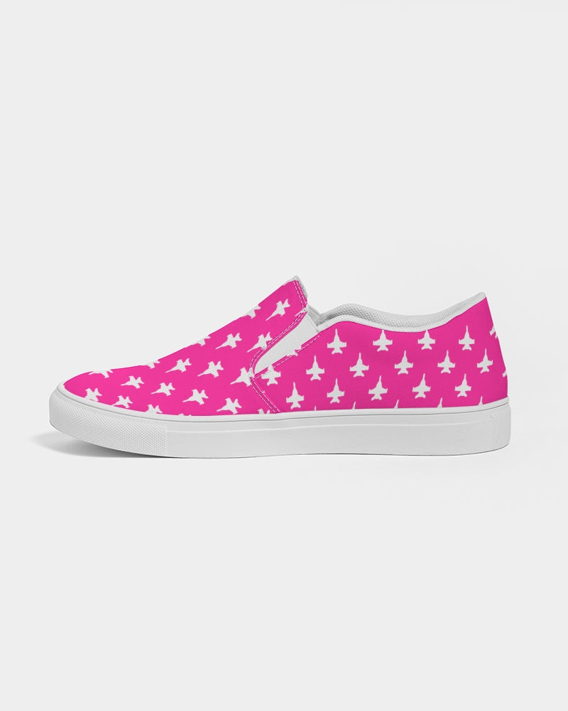 Hot Pink F-18 super shoes stroked good ff1694 Women's Slip-On Canvas Shoe