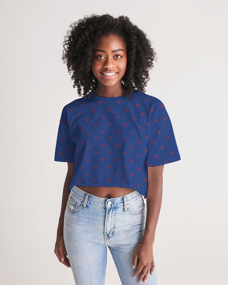 Red Ripper Tank Women's All-Over Print Lounge Cropped Tee