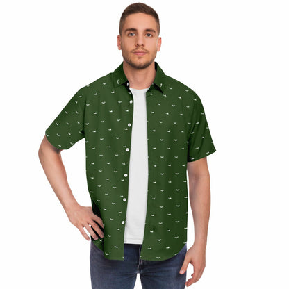 Justein Stefanski Large VMM265 ospreys green Short Sleeve Button Down Shirt -