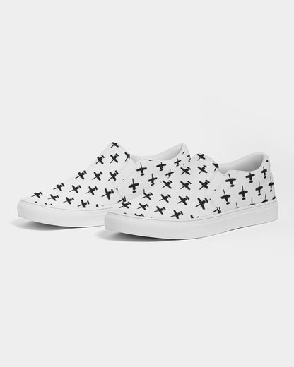 A-10 White Women's Slip-On Canvas Shoes