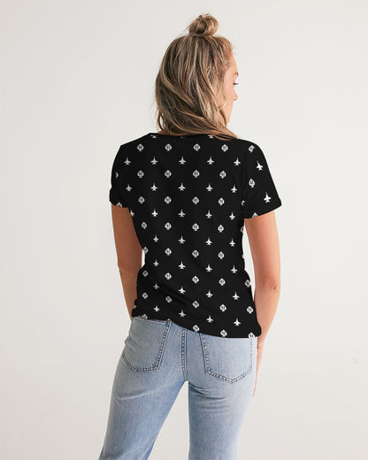 Black Aces Women's V-Neck Tee