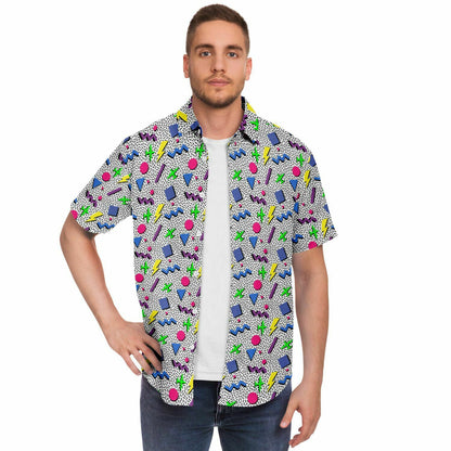 Benjamin Kromphardt XL Throwback Short Sleeve Button Down Shirt - AOP