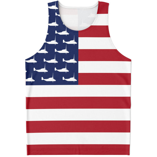 Osprey American Flag Tank Top (Unisex)