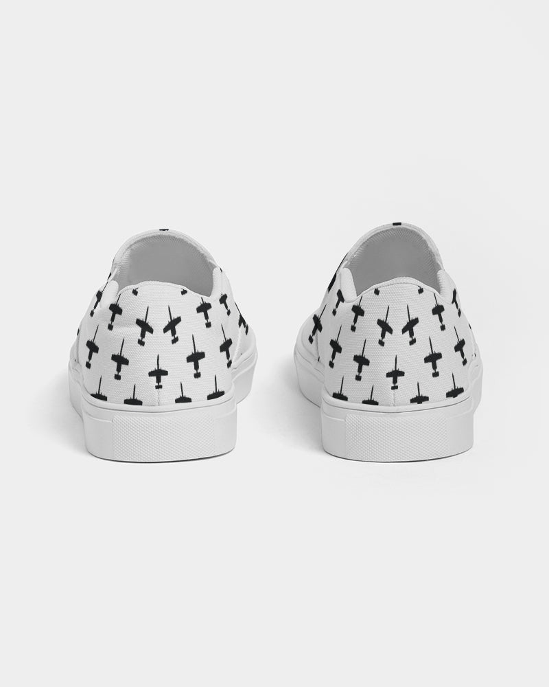 A-10 White Women's Slip-On Canvas Shoes