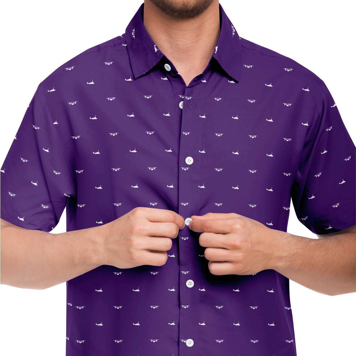 VMM-364 'Alternating Osprey' Purple Fox Mens Button Down Shirt