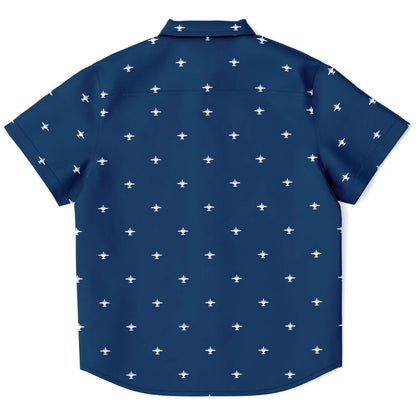 E-2D Kids/Youth 'Subtle Plane' Short Sleeve Button Down Shirt