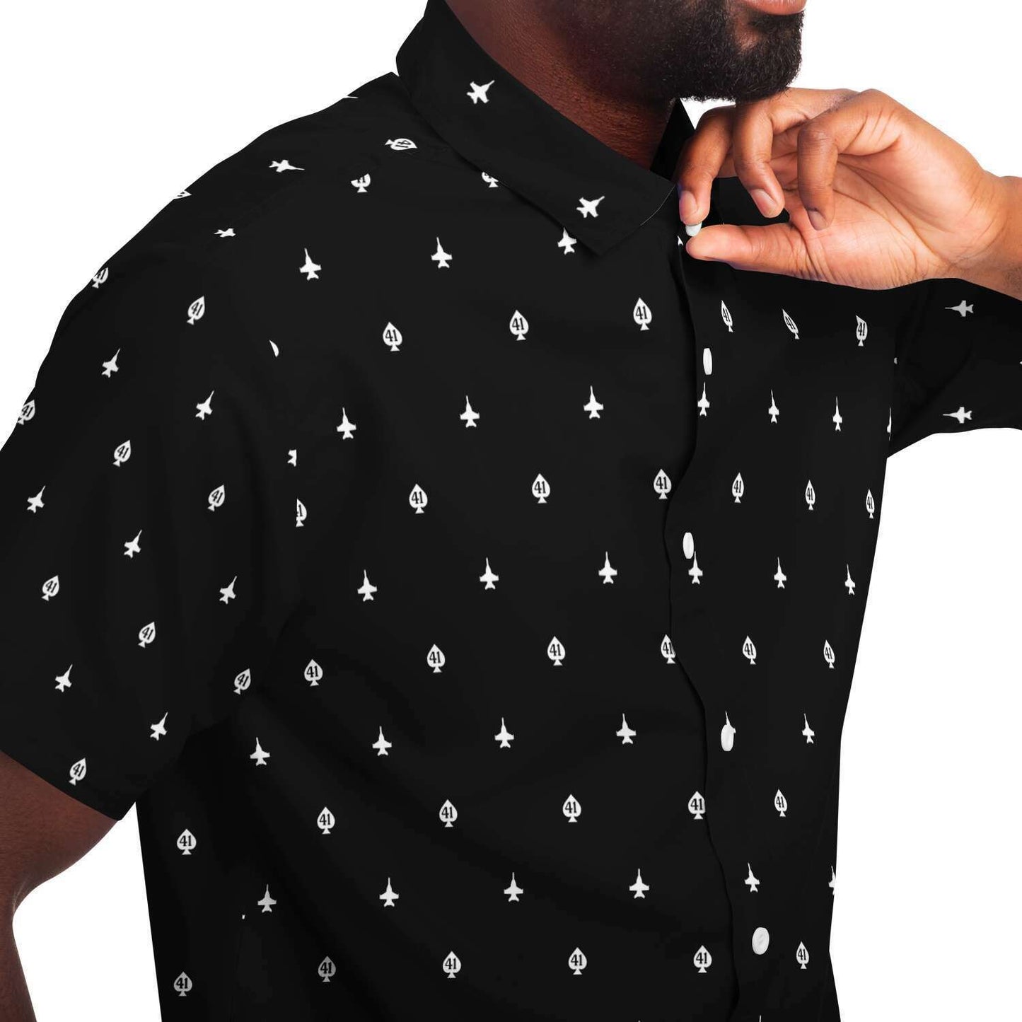 VFA-41 Black Aces' Black Button Down Shirt