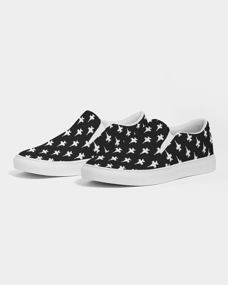 Black and White F-18 Canvas Lace Up Shoes