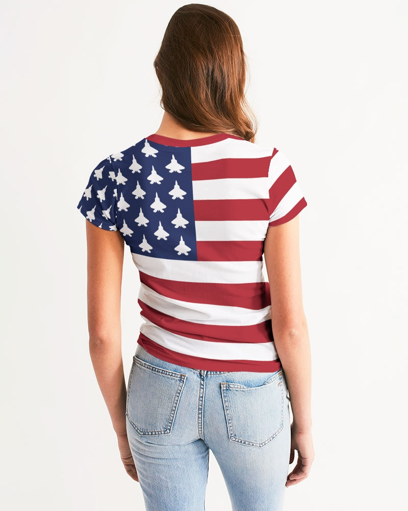 F-22 American Flag Women's Tee