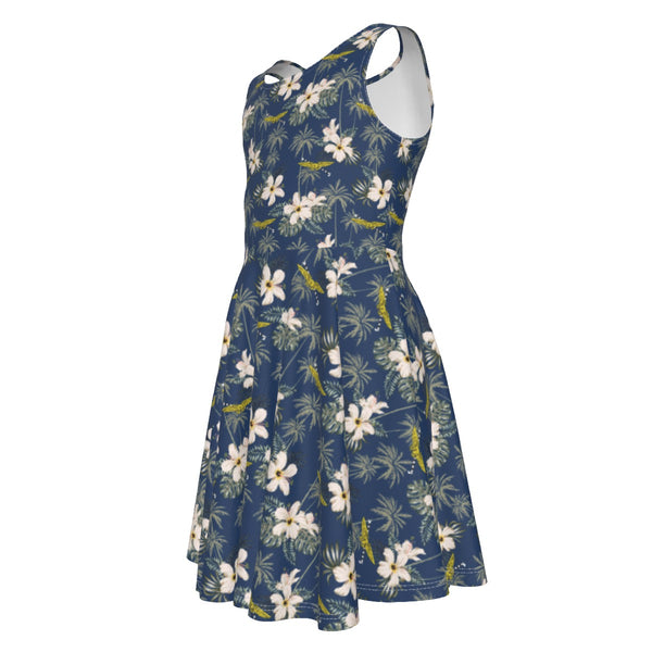 Tailhook NFO Wings and Hook All-Over Print Kid's Sleeveless Hawaiian Dress