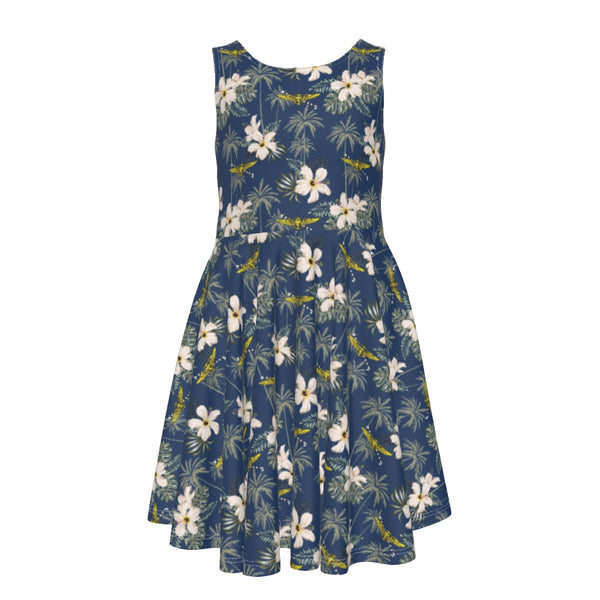 Tailhook Pilot Wings and Hook All-Over Print Kid's Sleeveless Dress