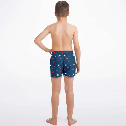 Kayla Brooks XS Growler Lil Fighter BOYS swim trunks