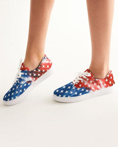 ANY Aircraft USA Tie Dye Women's Lace Up Canvas Shoes