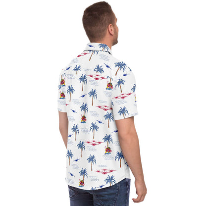 62nd Mens 'White Hawaiian' Button Down Shirt