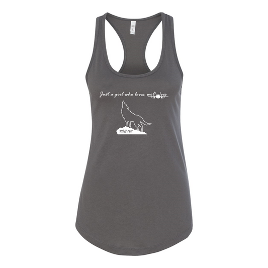 VAQ-142 'Just a girl who loves wolves' Racerback Tank