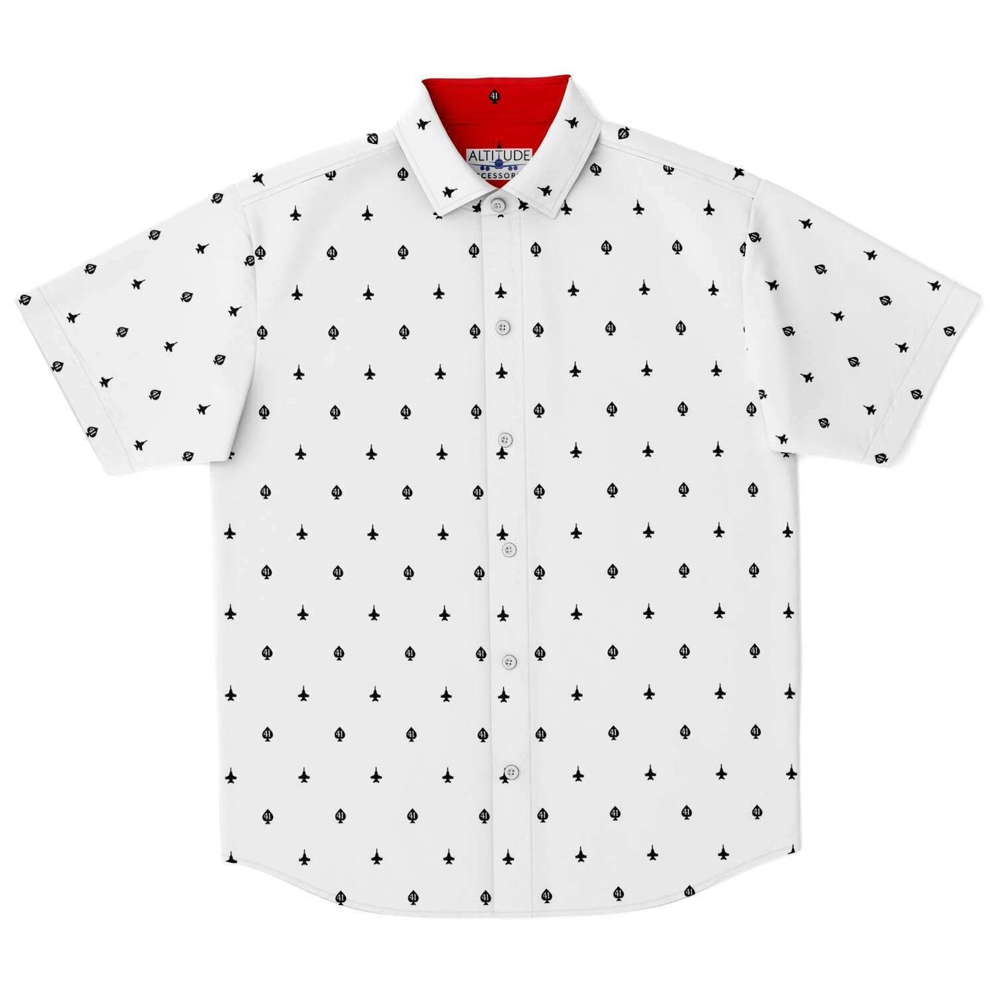 41 Black Aces 'white' Button Down Shirt