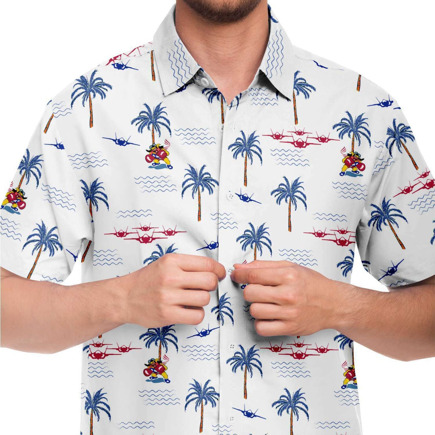 62nd Mens 'White Hawaiian' Button Down Shirt