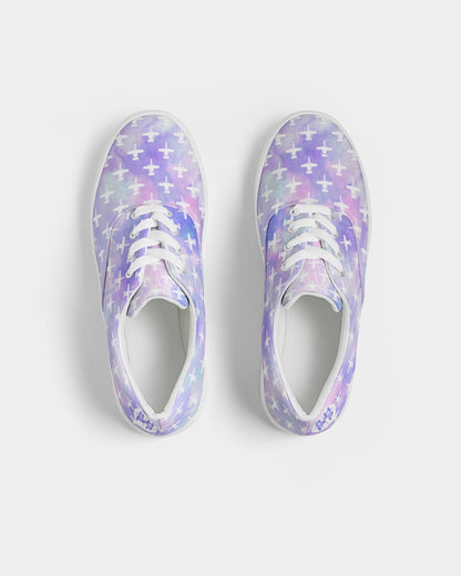 ANY Aircraft Purple Tie Dye Women's Lace Up Canvas Shoes (with or without RHFP logo)