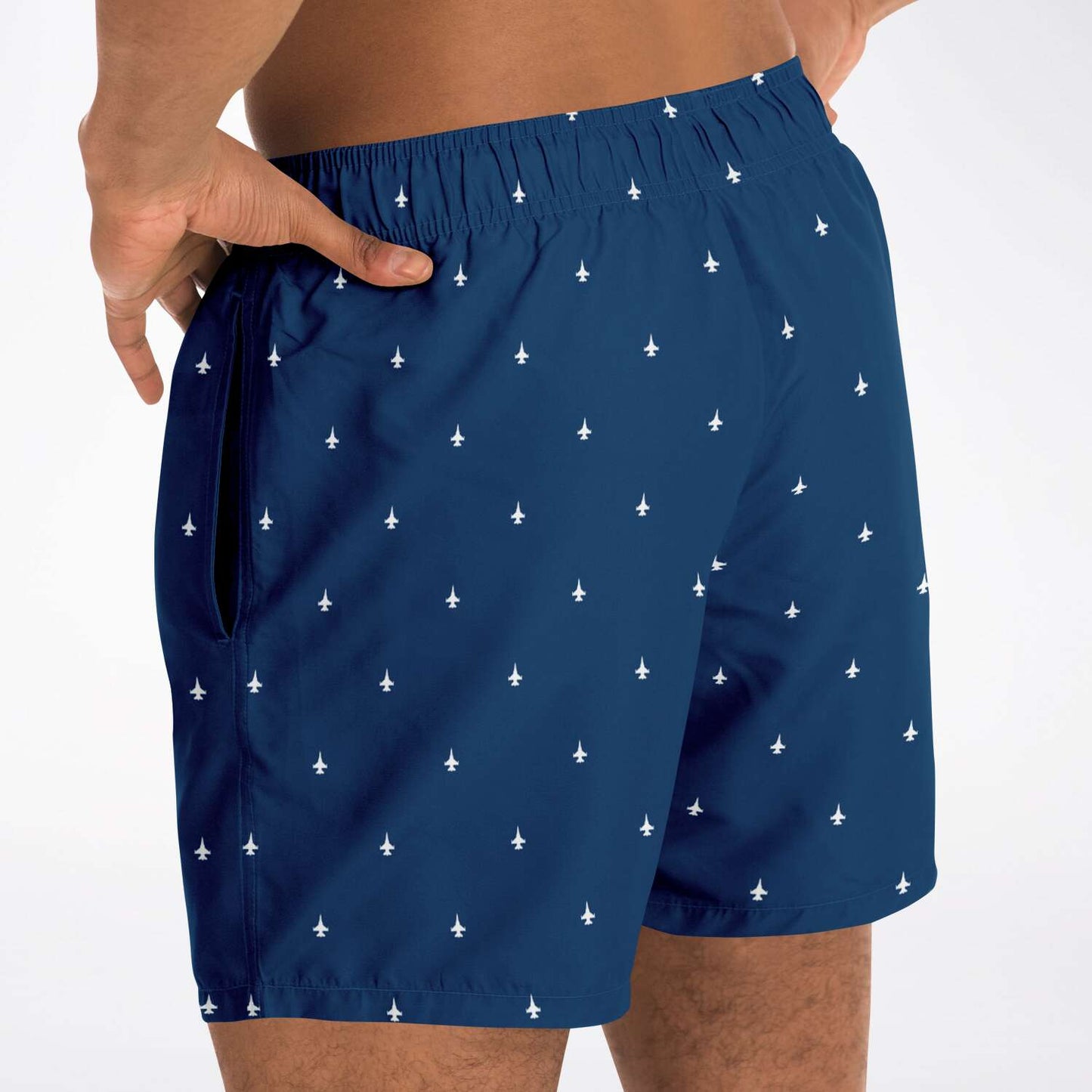 F-15C 'Subtle Plane' Navy Blue Mens Swim Trunks