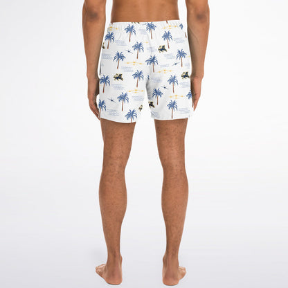 VFA-213 Mens ' White Hawaiian' Swim Trunks