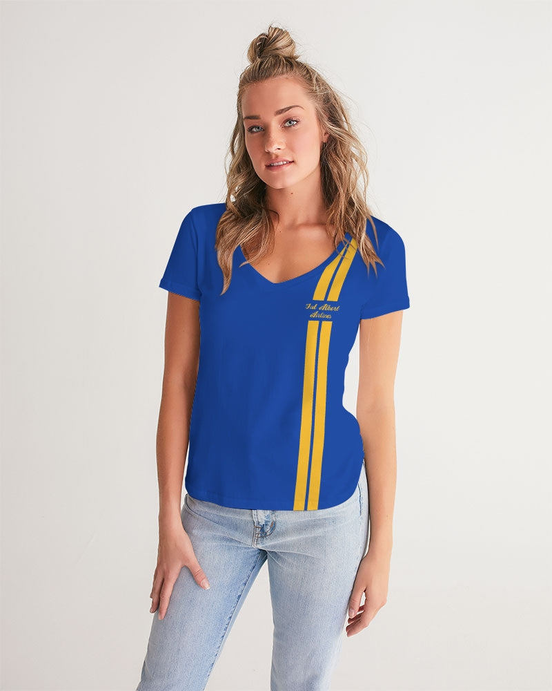 Blue Angels 'Fat Albert Airlines' Women's V-Neck Tee