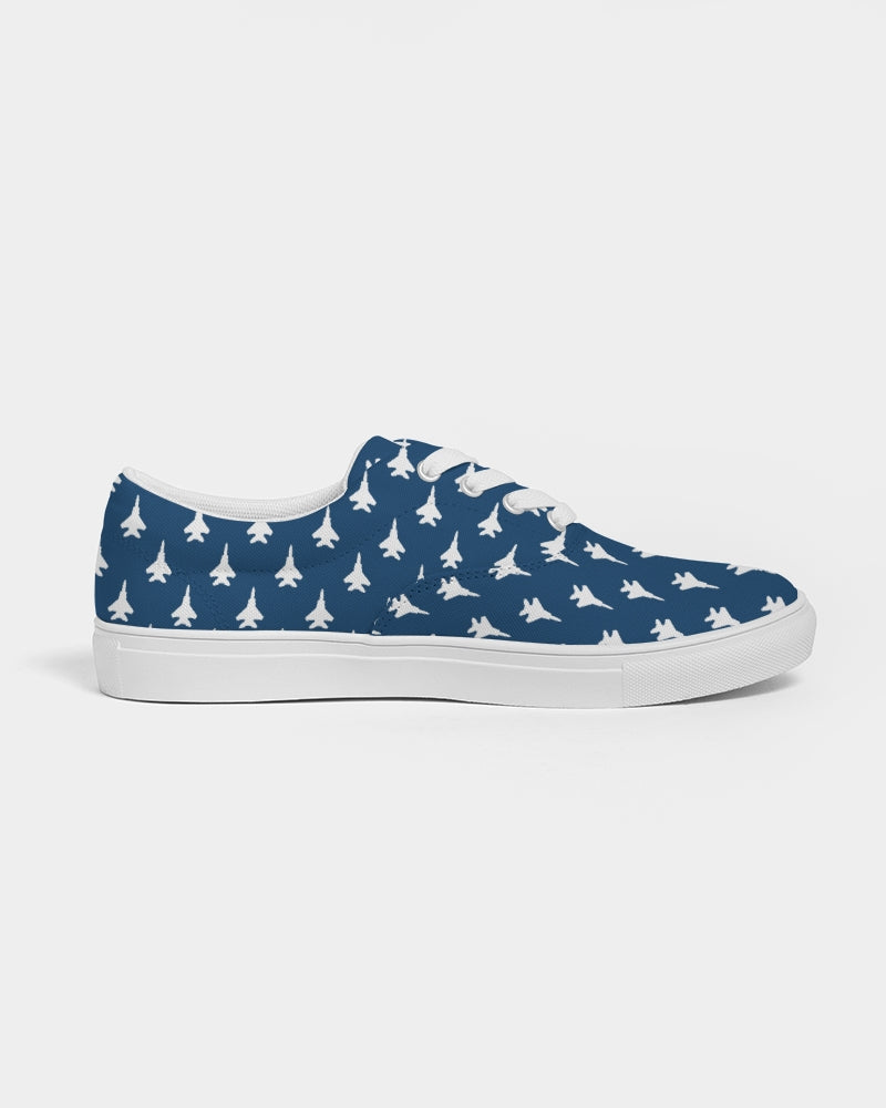 F-15C Men's Navy Blue Lace Up Canvas Shoe