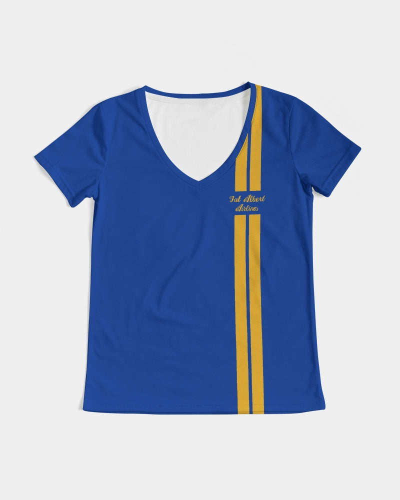 Blue Angels 'Fat Albert Airlines' Women's V-Neck Tee