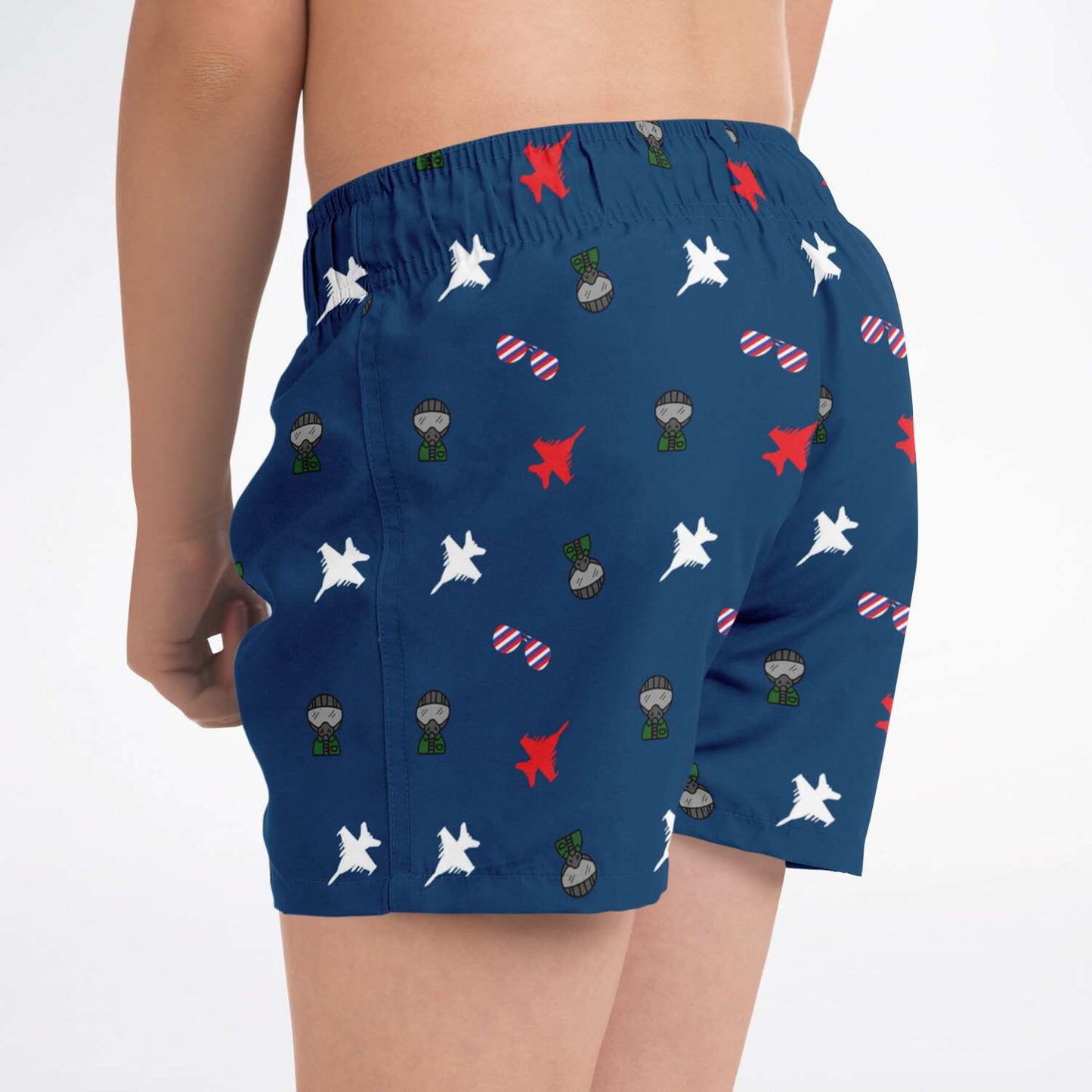 Kayla Brooks XS Growler Lil Fighter BOYS swim trunks