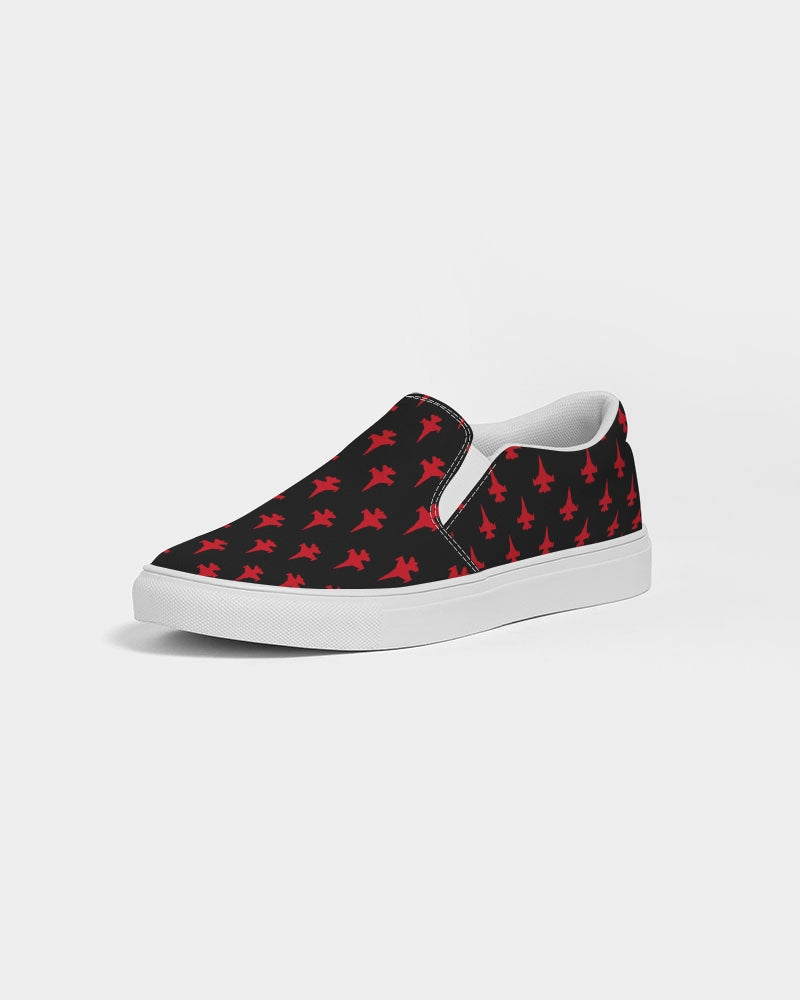 F-16 red stroked Women's Slip-On Canvas Shoe