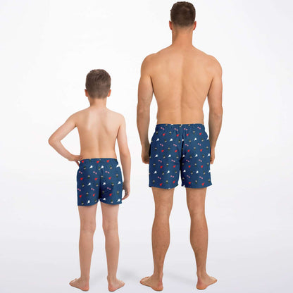 Mens 'Fighter in the USA' Swim Trunks (X-Small)