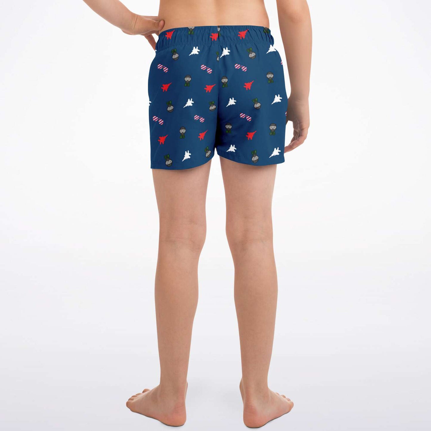 F-15E Lil Fighter in the USA Boys swim trunks