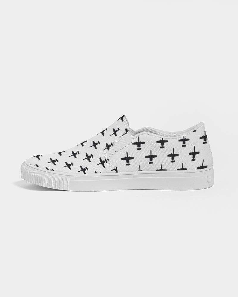 A-10 White Women's Slip-On Canvas Shoes