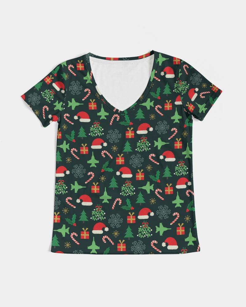 Women's V-Neck Christmas Tee