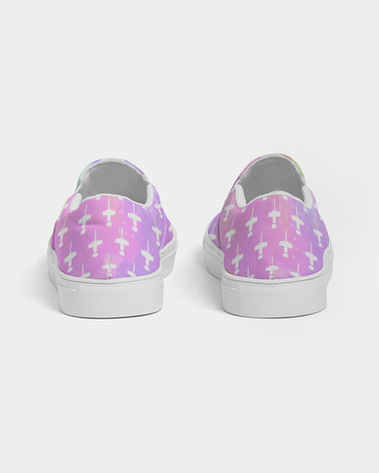 A-10 Bright Tie Dye Print Slip-On Canvas Shoe