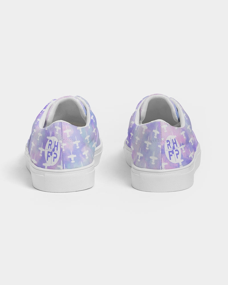 ANY Aircraft Purple Tie Dye Women's Lace Up Canvas Shoes (with or without RHFP logo)