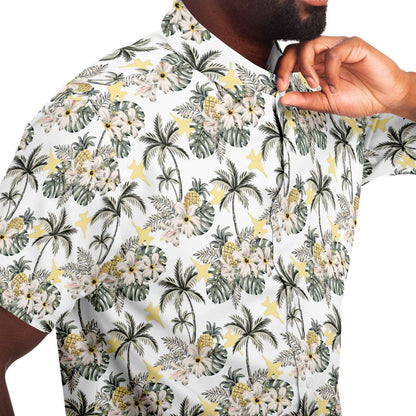 F-18 Classy Mens Hawaiian Button Down Shirt good